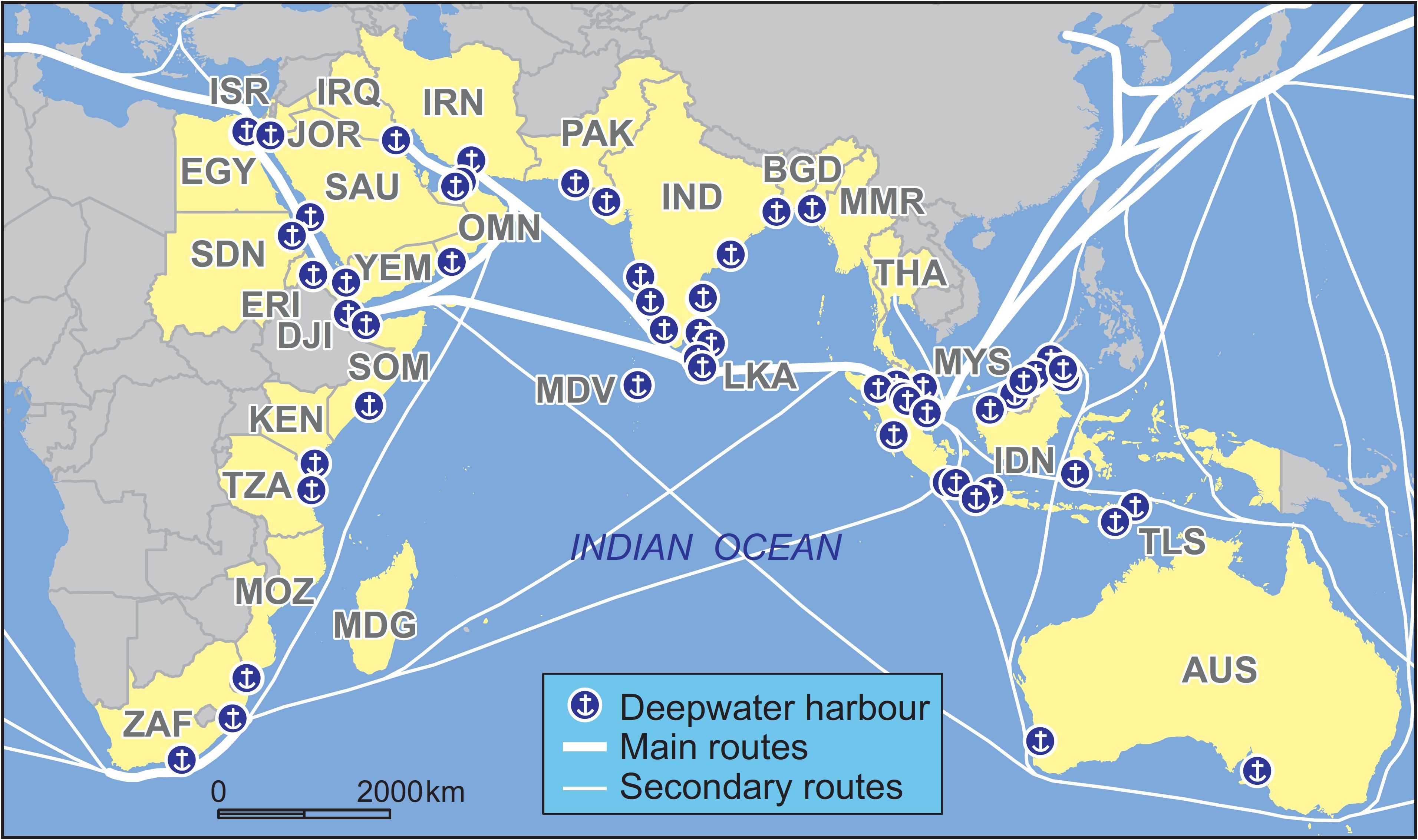 Shipping Routes from Sri Lanka – Indian Ocean Sea Routes